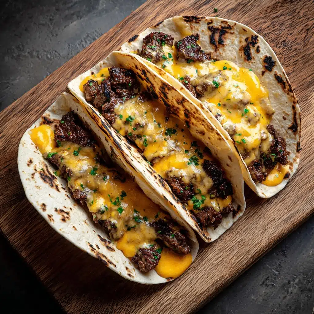 Garlic Butter Honey BBQ Beef Tacos Recipe - Recipe Image
