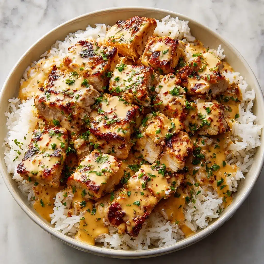 Creamy Smothered Chicken and Rice Recipe - Recipe Image