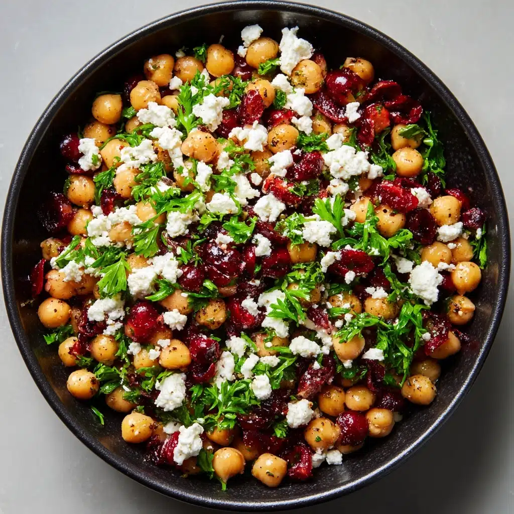 Feta & Cranberry Chickpeas with Lemon Vinaigrette Recipe - Recipe Image