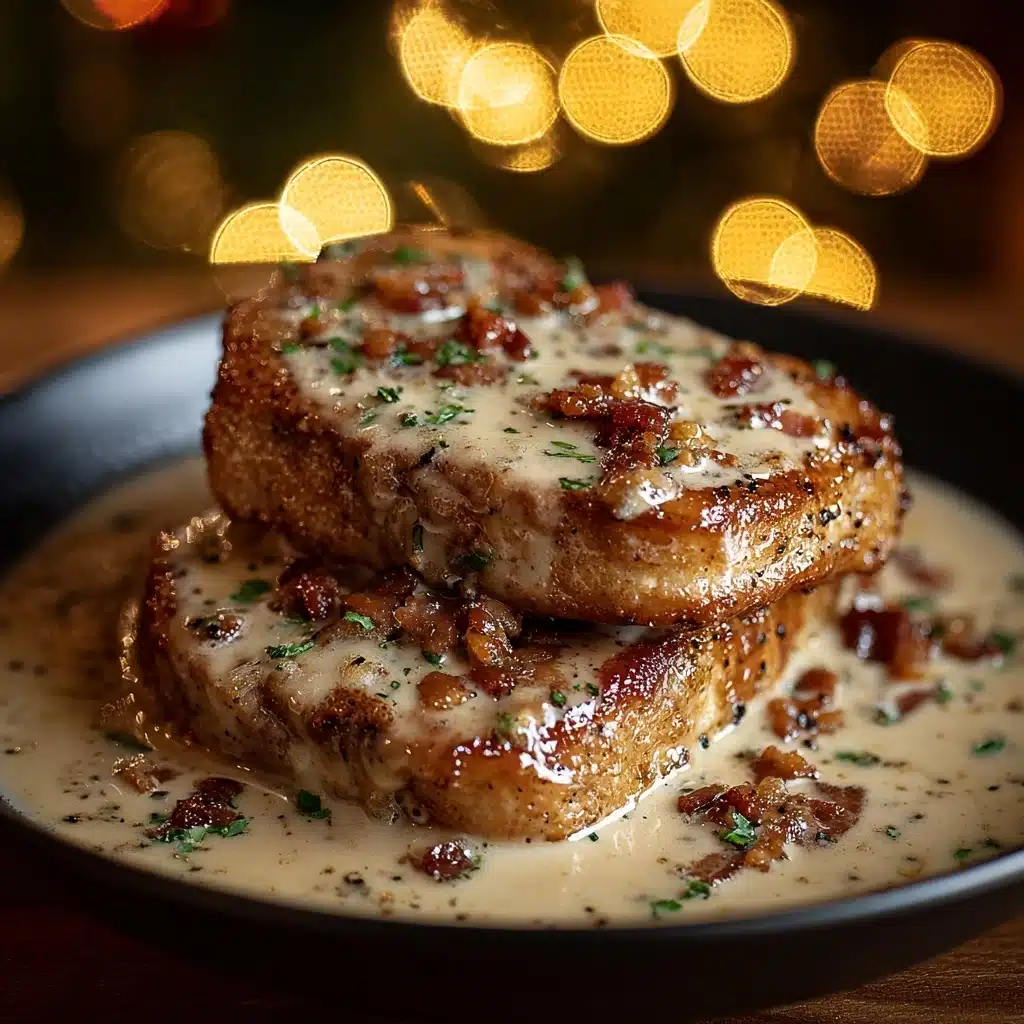 Country Fried Pork Chops with Bacon Gravy Recipe - Recipe Image