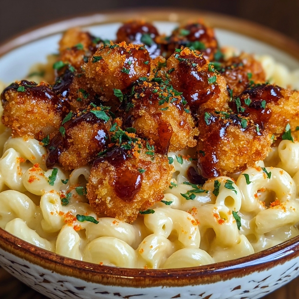 Honey Pepper Chicken Mac and Cheese Recipe - Recipe Image