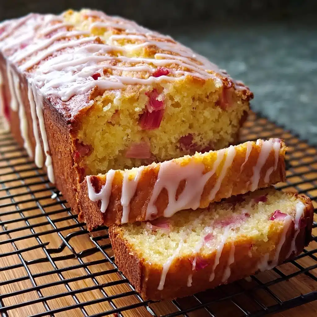 Lemon Rhubarb Loaf with Glaze Recipe - Recipe Image