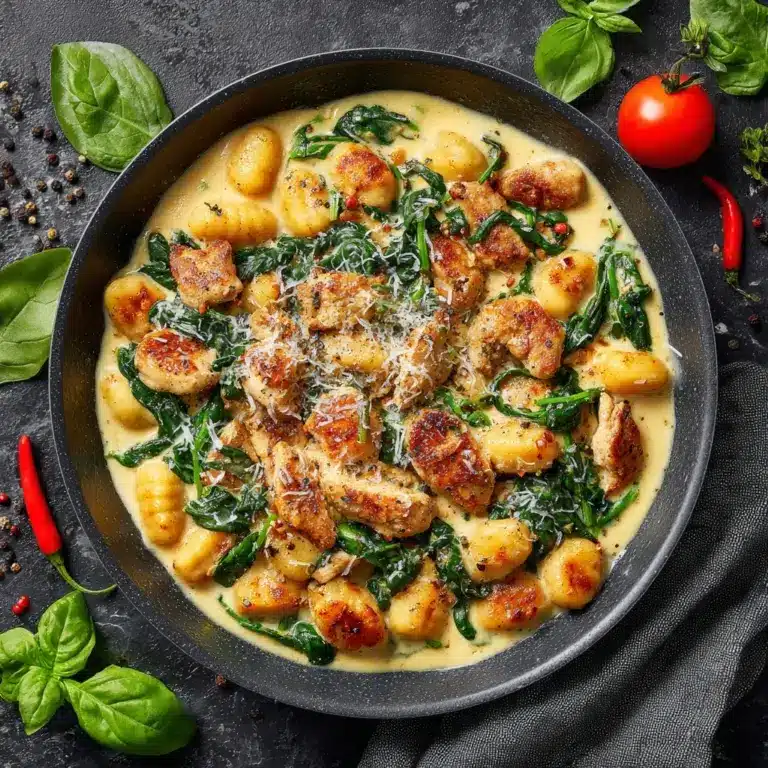 Garlic Chicken Gnocchi Skillet Recipe