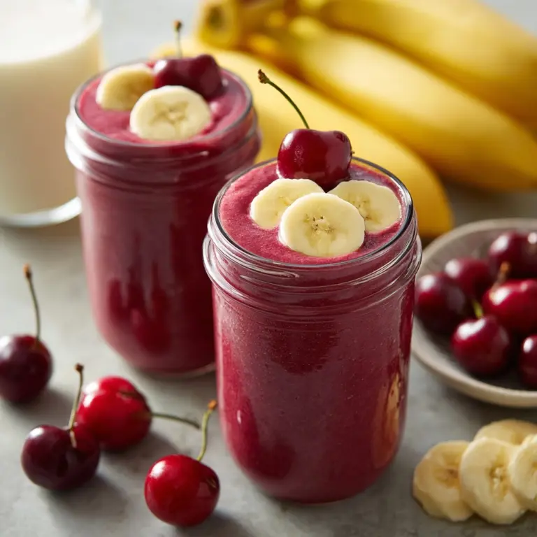 Cherry Smoothie Yogurt Banana Recipe