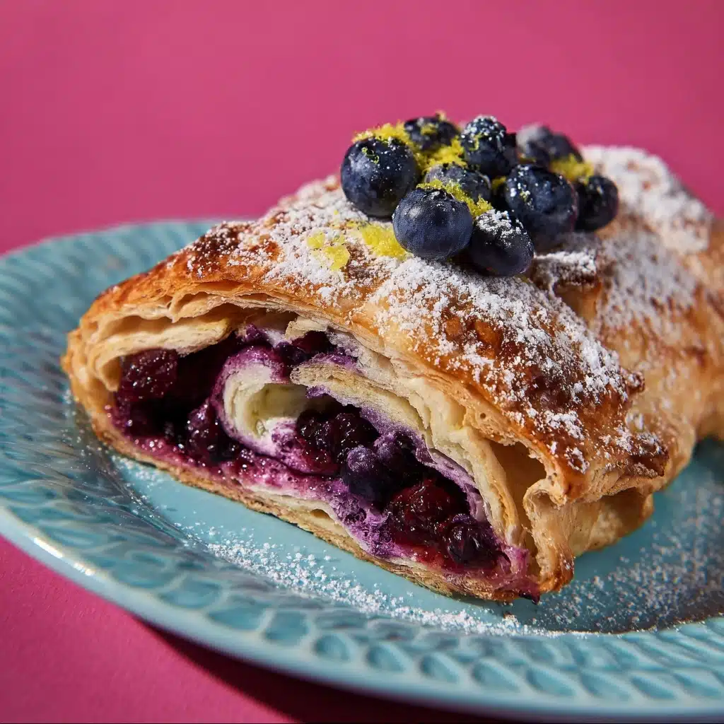 Blueberry Cream Cheese Puff Pastry Recipe - Recipe Image