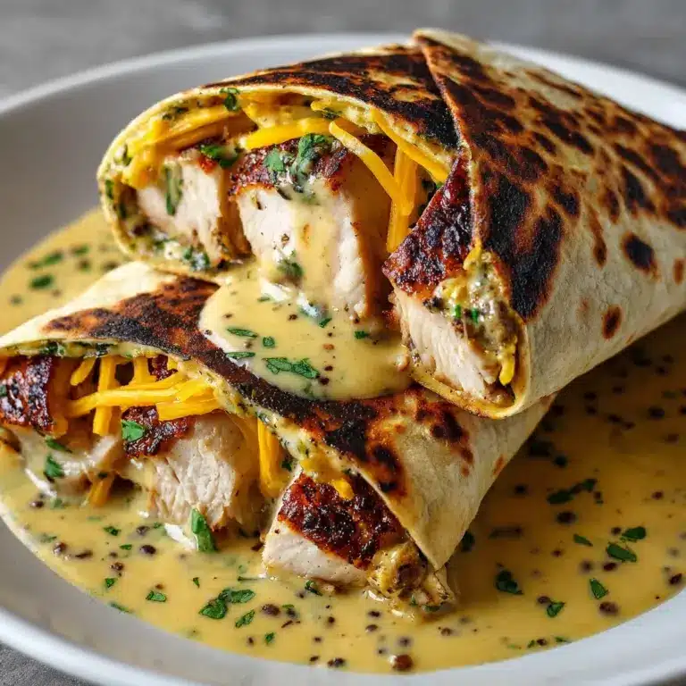Cheesy Garlic Chicken Wraps Recipe