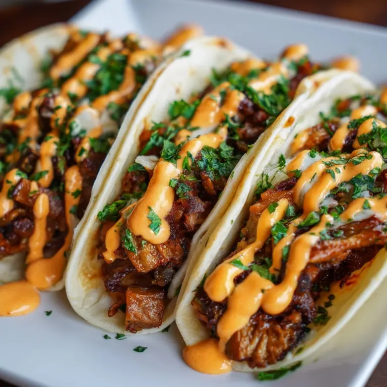 Garlic Butter Honey BBQ Beef Tacos Recipe