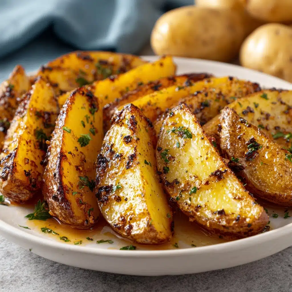 Garlic Butter Potato Wedges Recipe - Recipe Image