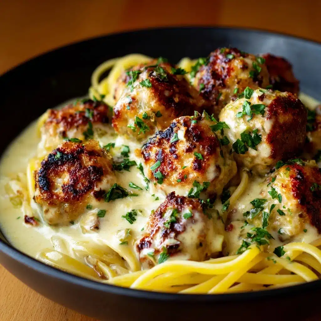Chicken Bites with Creamy Parmesan Pasta Recipe
