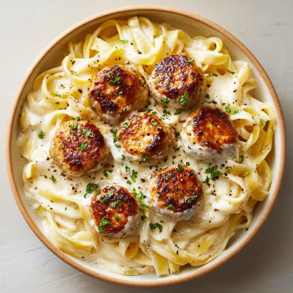 Chicken Bites with Creamy Parmesan Pasta Recipe - Recipe Image