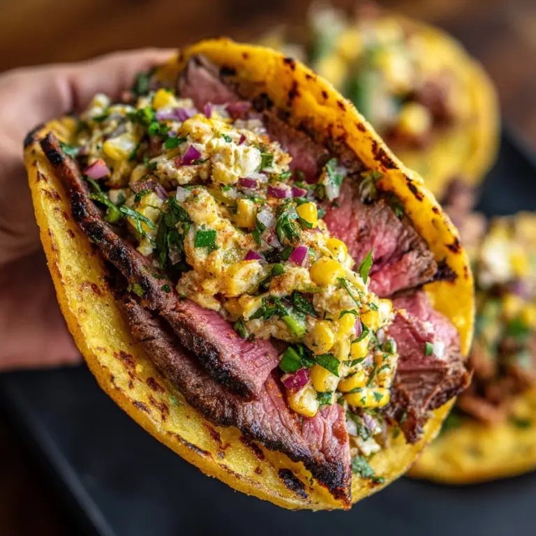 Grilled Steak Elote Tacos Recipe