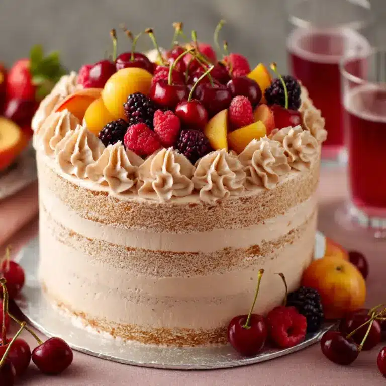 Summer Fruit Sangria Cake Recipe