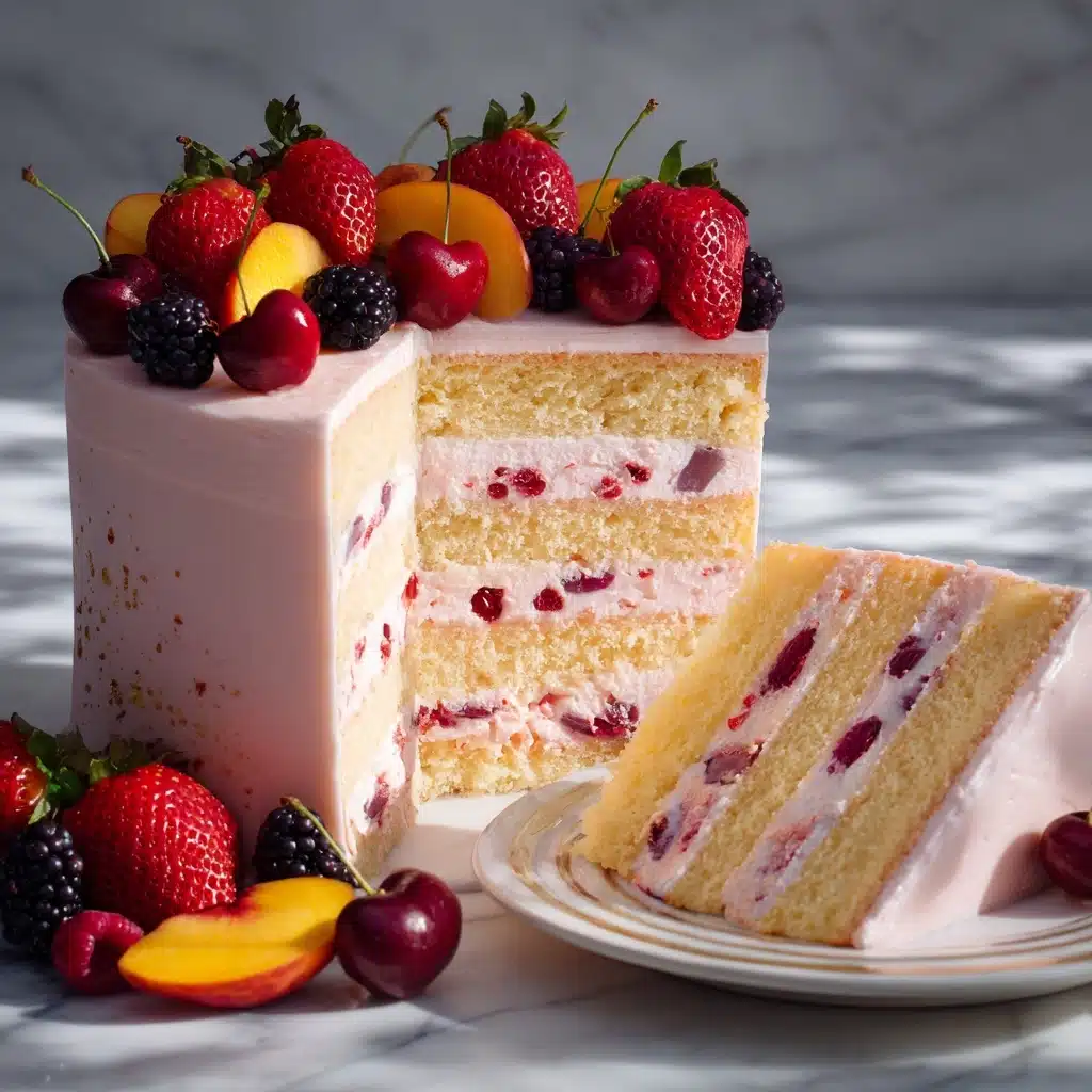 Summer Fruit Sangria Cake Recipe - Recipe Image