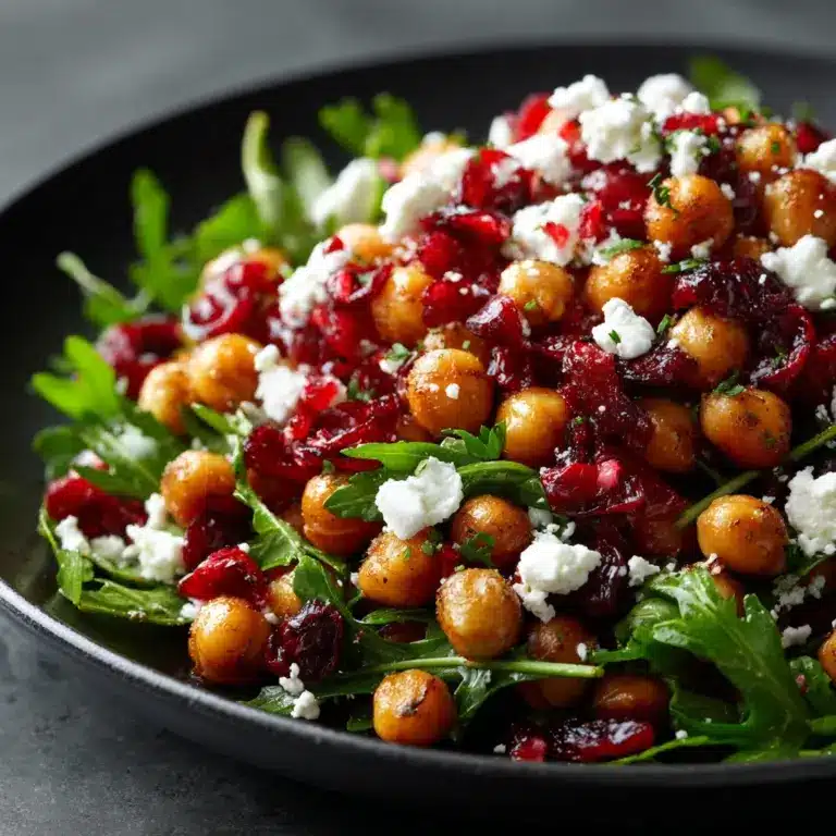 Feta & Cranberry Chickpeas with Lemon Vinaigrette Recipe