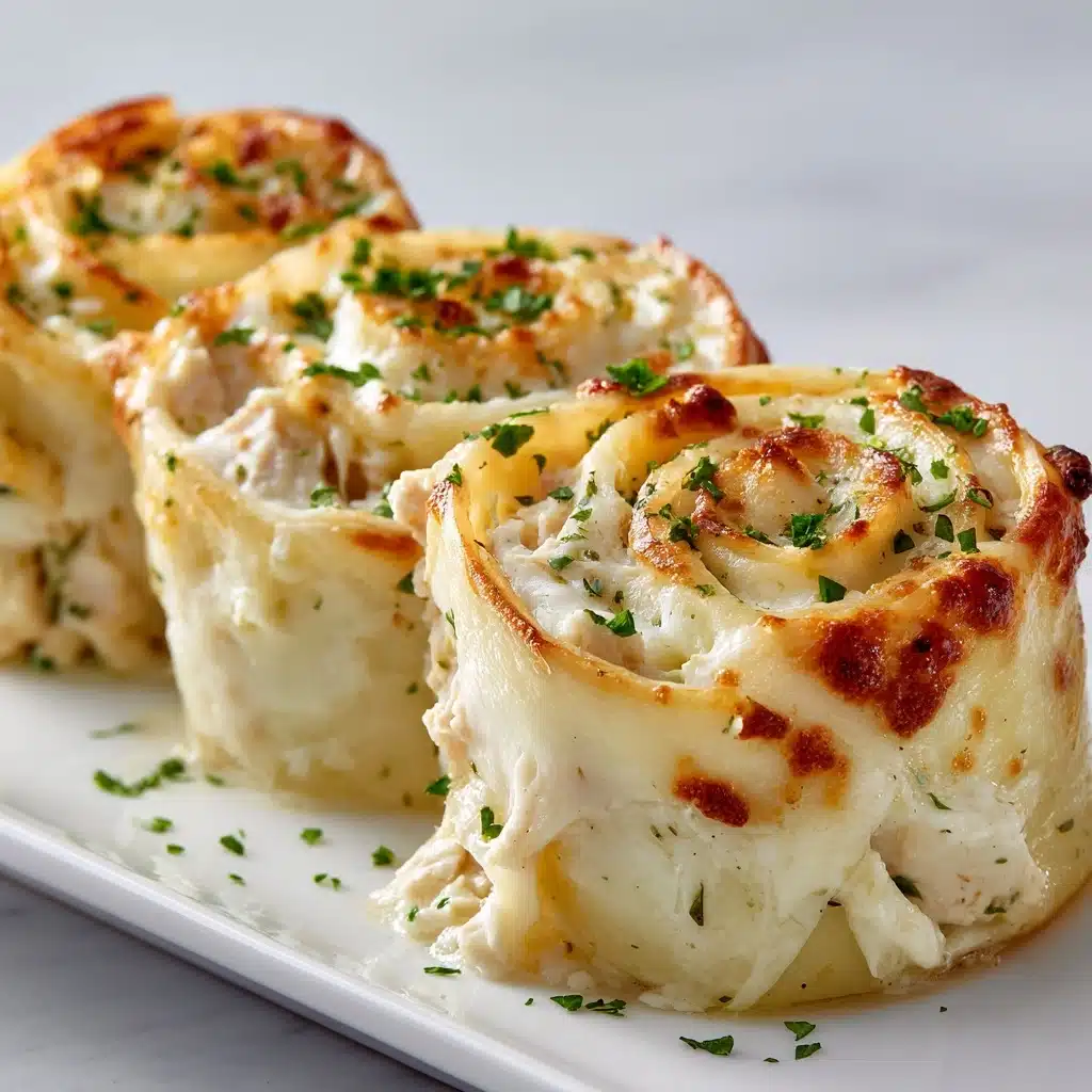 Chicken Alfredo Lasagna Rolls Recipe - Recipe Image