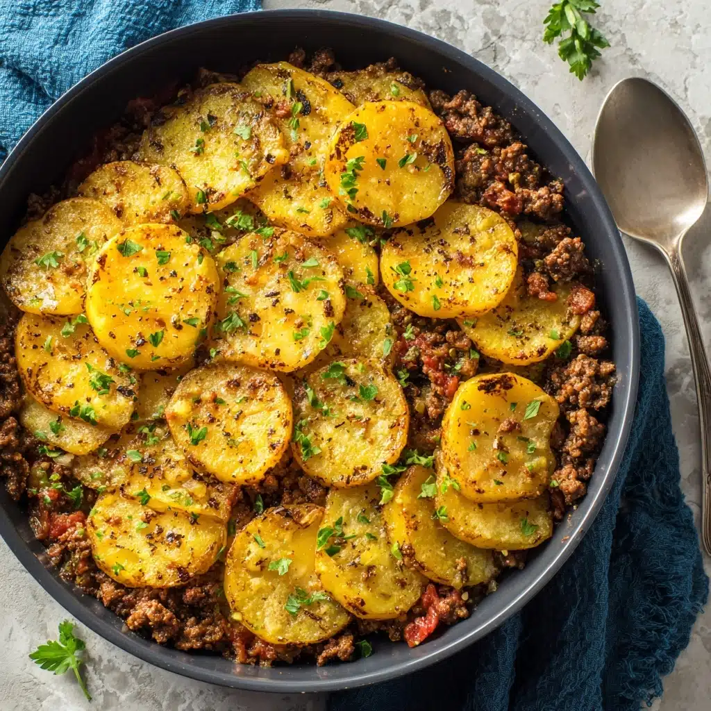 Hobo Casserole Rustic Ground Beef and Potato Bake Recipe - Recipe Image