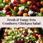 Feta & Cranberry Chickpeas with Lemon Vinaigrette Recipe