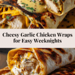 Cheesy Garlic Chicken Wraps Recipe