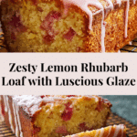 Lemon Rhubarb Loaf with Glaze Recipe