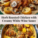 Herb Roasted Chicken in Creamy White Wine Sauce Recipe