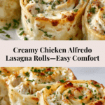 Chicken Alfredo Lasagna Rolls Recipe