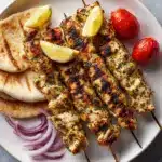Greek Chicken Souvlaki recipe (Skewers) with Tzatziki Recipe
