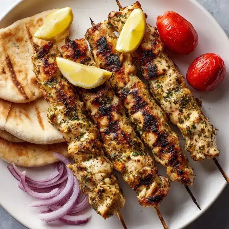 Greek Chicken Souvlaki recipe (Skewers) with Tzatziki Recipe