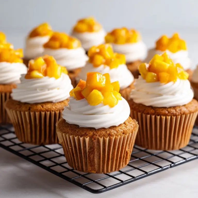 Peaches and Cream Cupcakes Recipe
