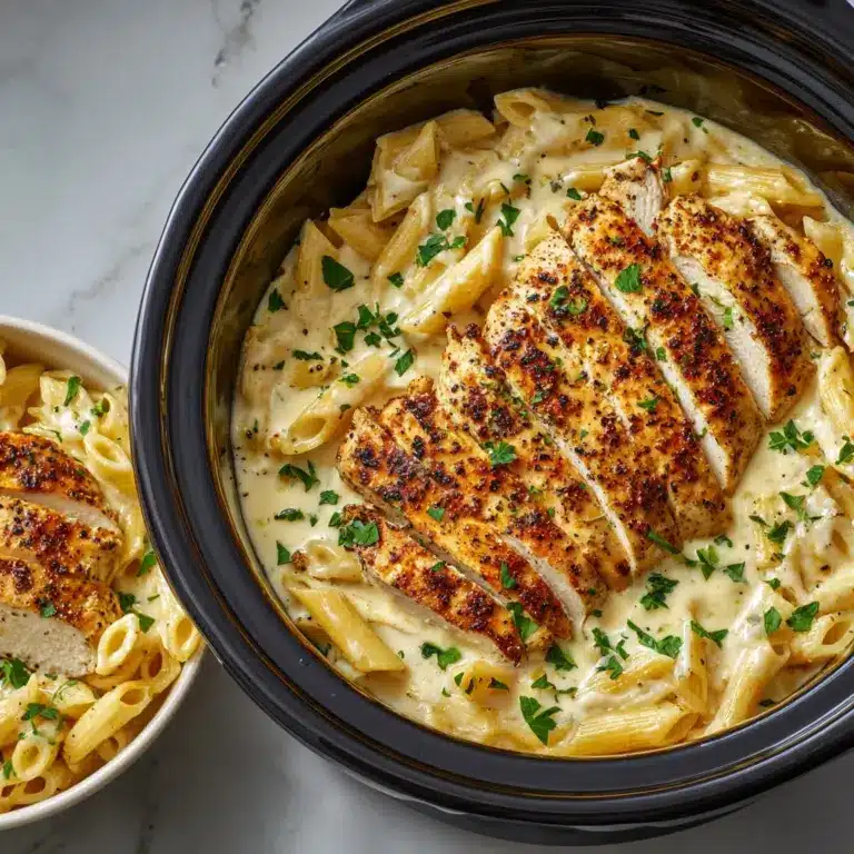 Crocktober Chicken Penne Alfredo Recipe