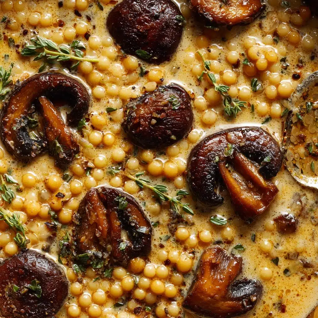 Creamy Mushroom & Pearl Couscous Soup Recipe