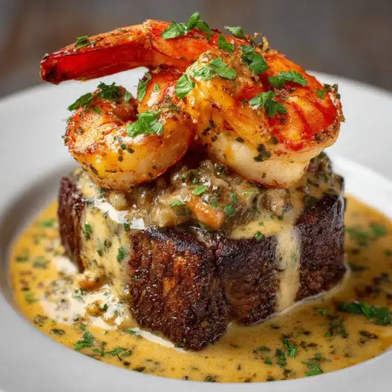 Steak w/Shrimp & Lobster Sauce Recipe