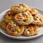 White Chocolate Reese’s Pieces Peanut Butter Chip Cookies Recipe