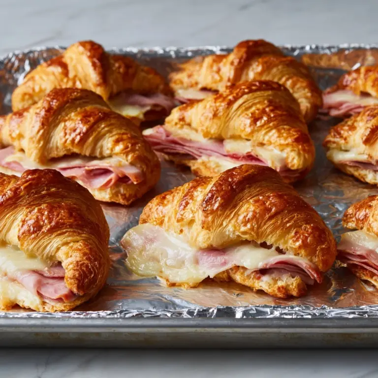 Baked Ham and Cheese Croissants Recipe