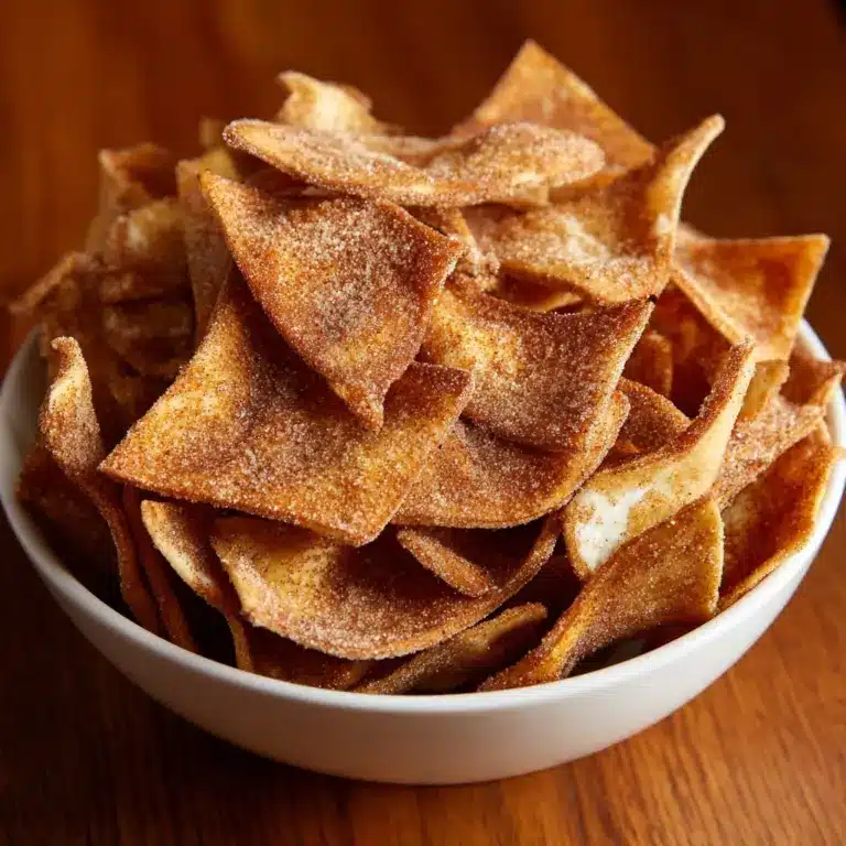 Cinnamon Sugar Tortilla Chips (Oven Baked) Recipe