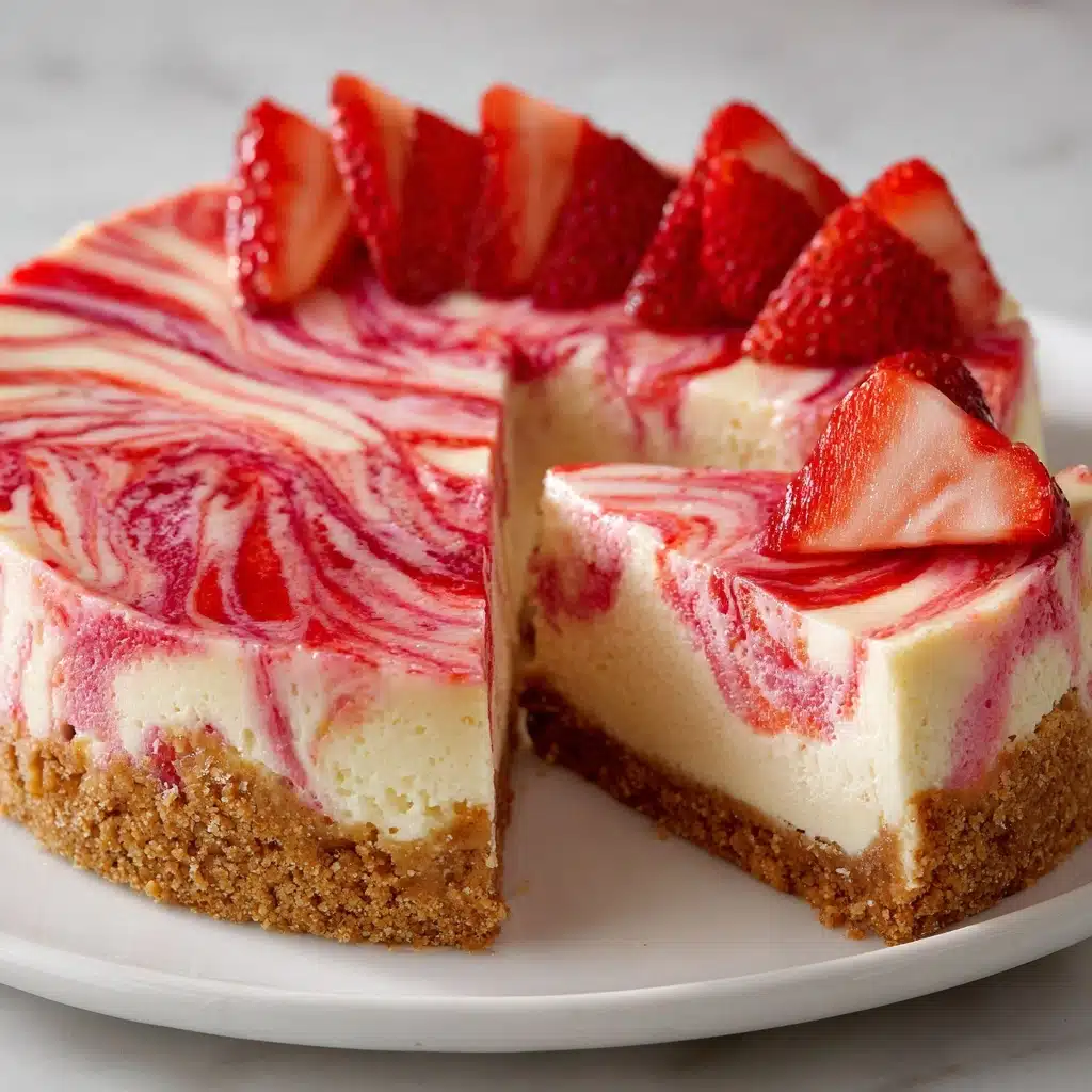Strawberry Swirl Cheesecake Recipe - Recipe Image