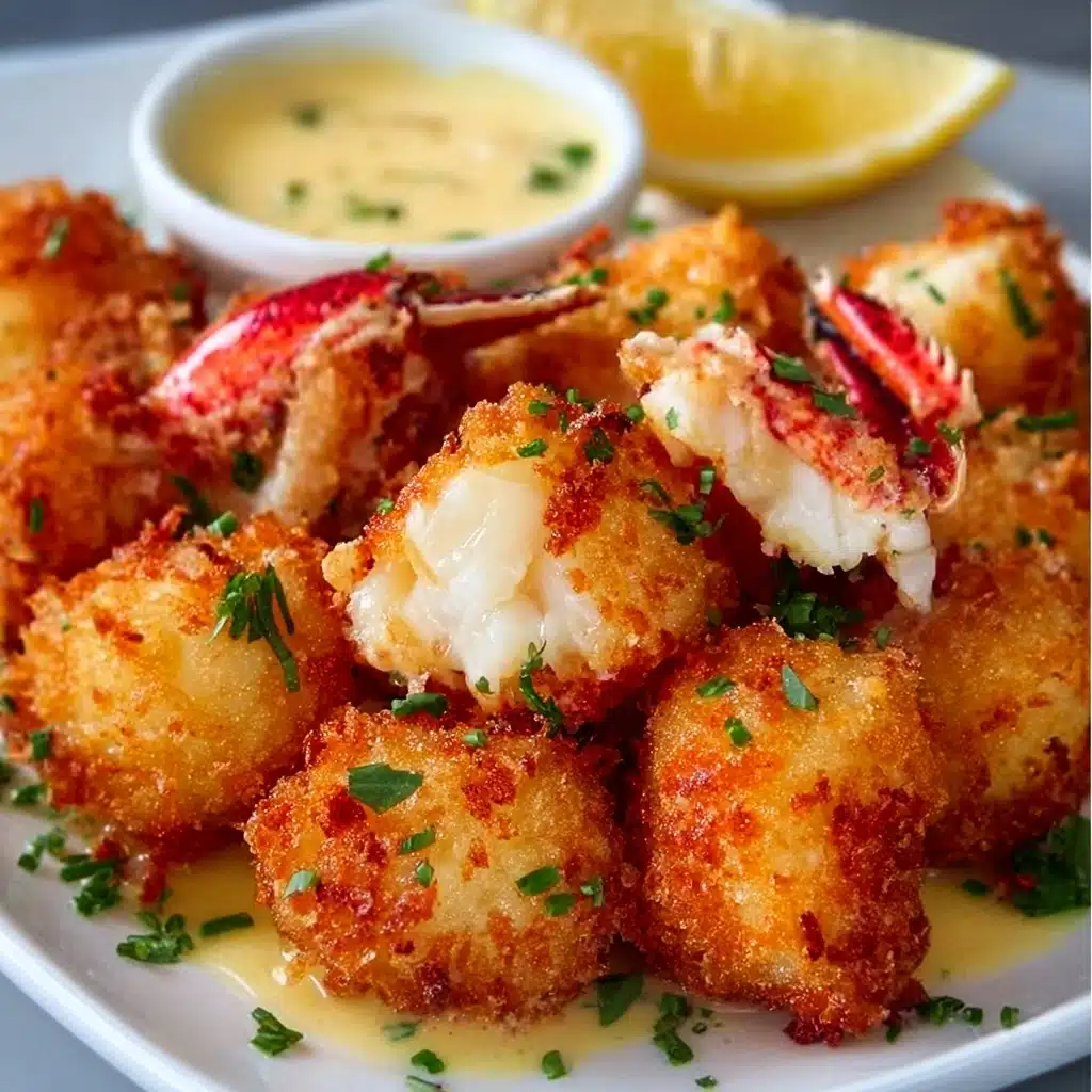 Crispy Lobster Bites with Garlic Butter Sauce Recipe - Recipe Image