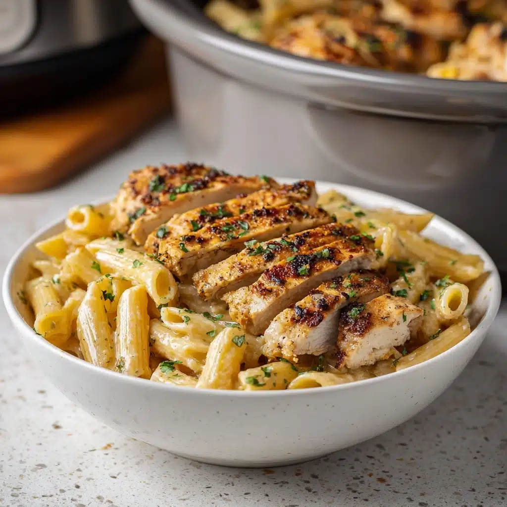 Crocktober Chicken Penne Alfredo Recipe - Recipe Image
