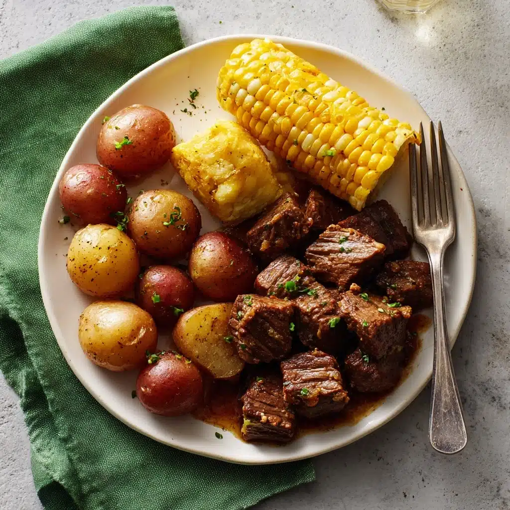 Slow Cooker Steak, Potatoes, and Corn Recipe - Recipe Image