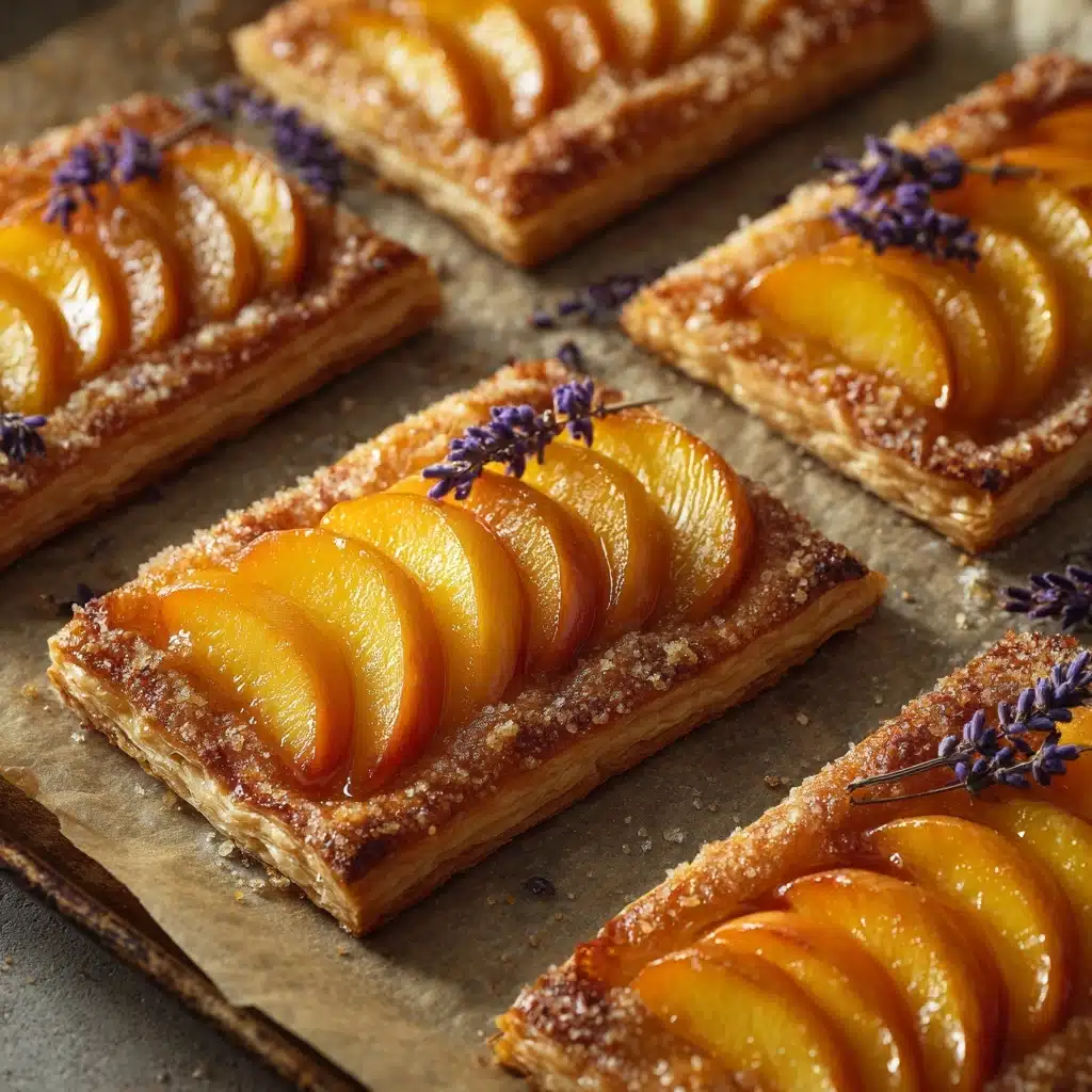 Easy Summer Puff Pastry Peach Tartlets Recipe - Recipe Image