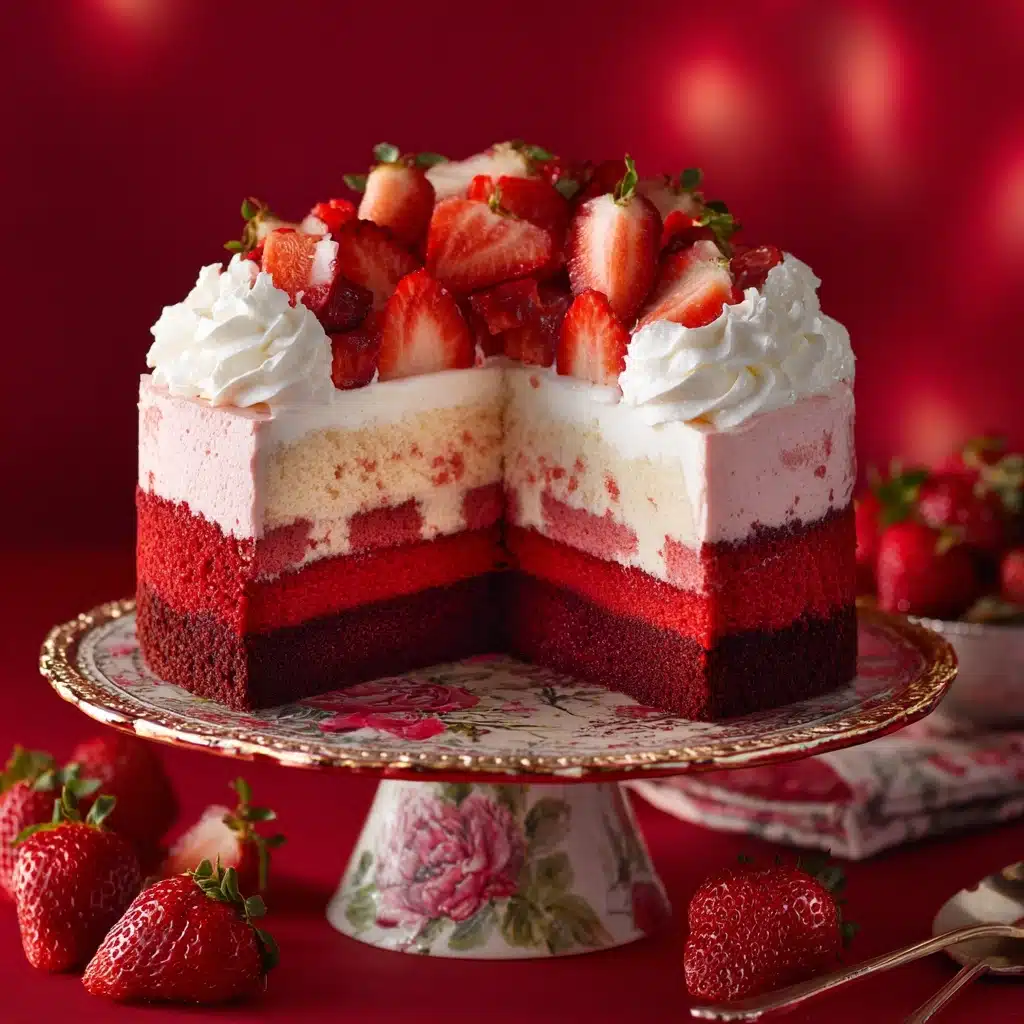 Strawberry Red Velvet Cheesecake Recipe