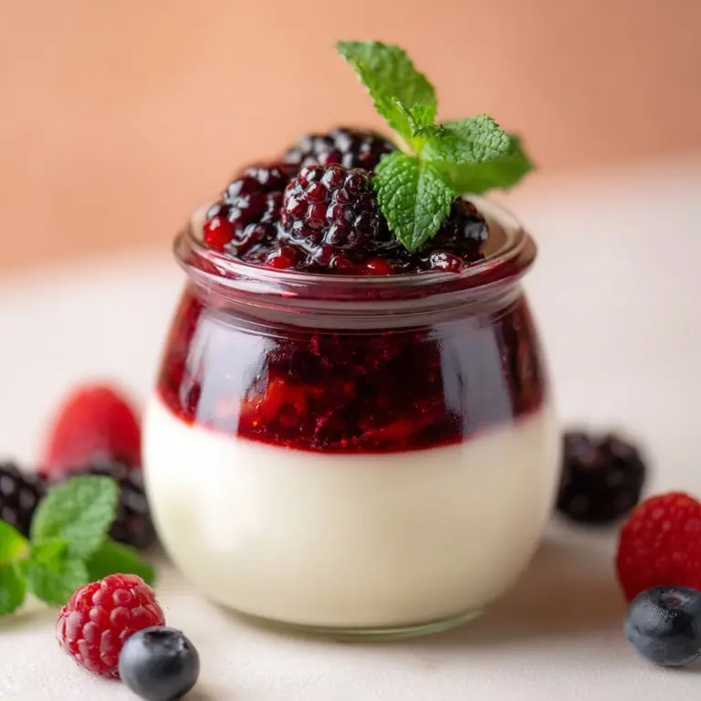 Layered Berries & Cream Panna Cotta Recipe