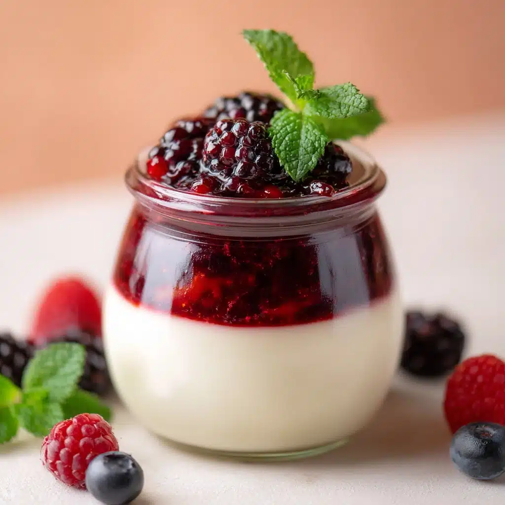 Layered Berries & Cream Panna Cotta Recipe