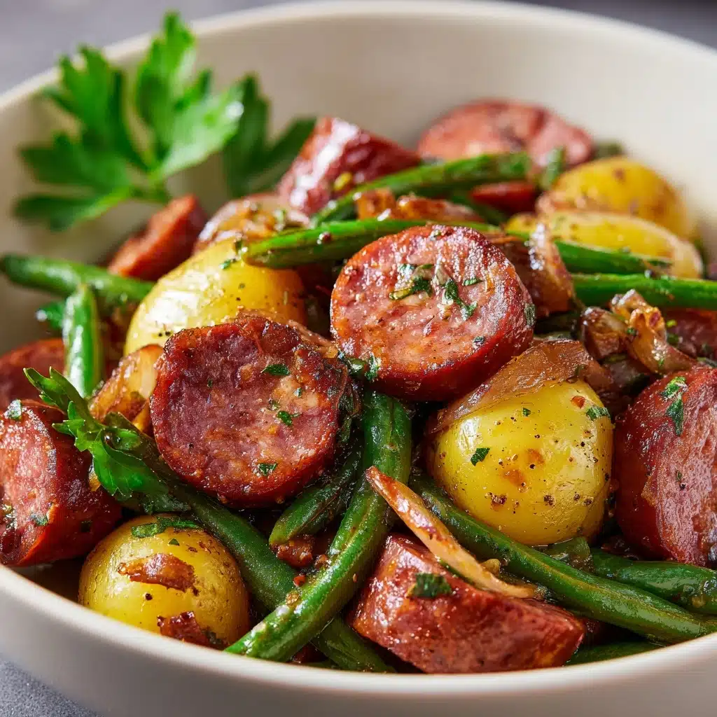 Sausage Green Bean Potato Casserole Recipe - Recipe Image