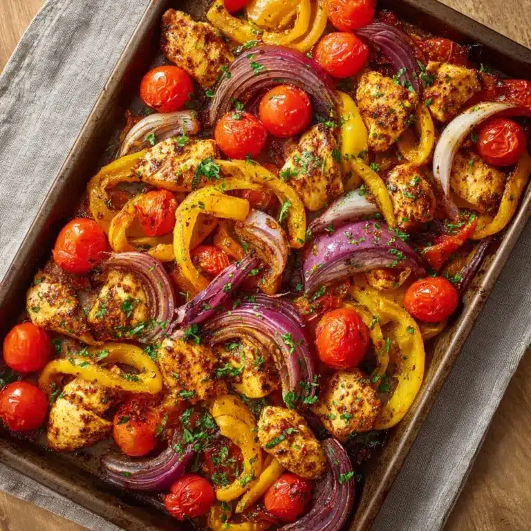 Sheet Pan Shawarma Spiced Chicken and Vegetables Recipe