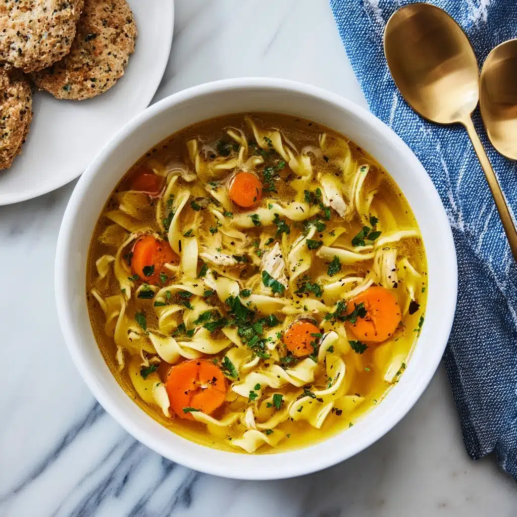 Best Chicken Noodle Soup with Egg Noodles Recipe - Recipe Image