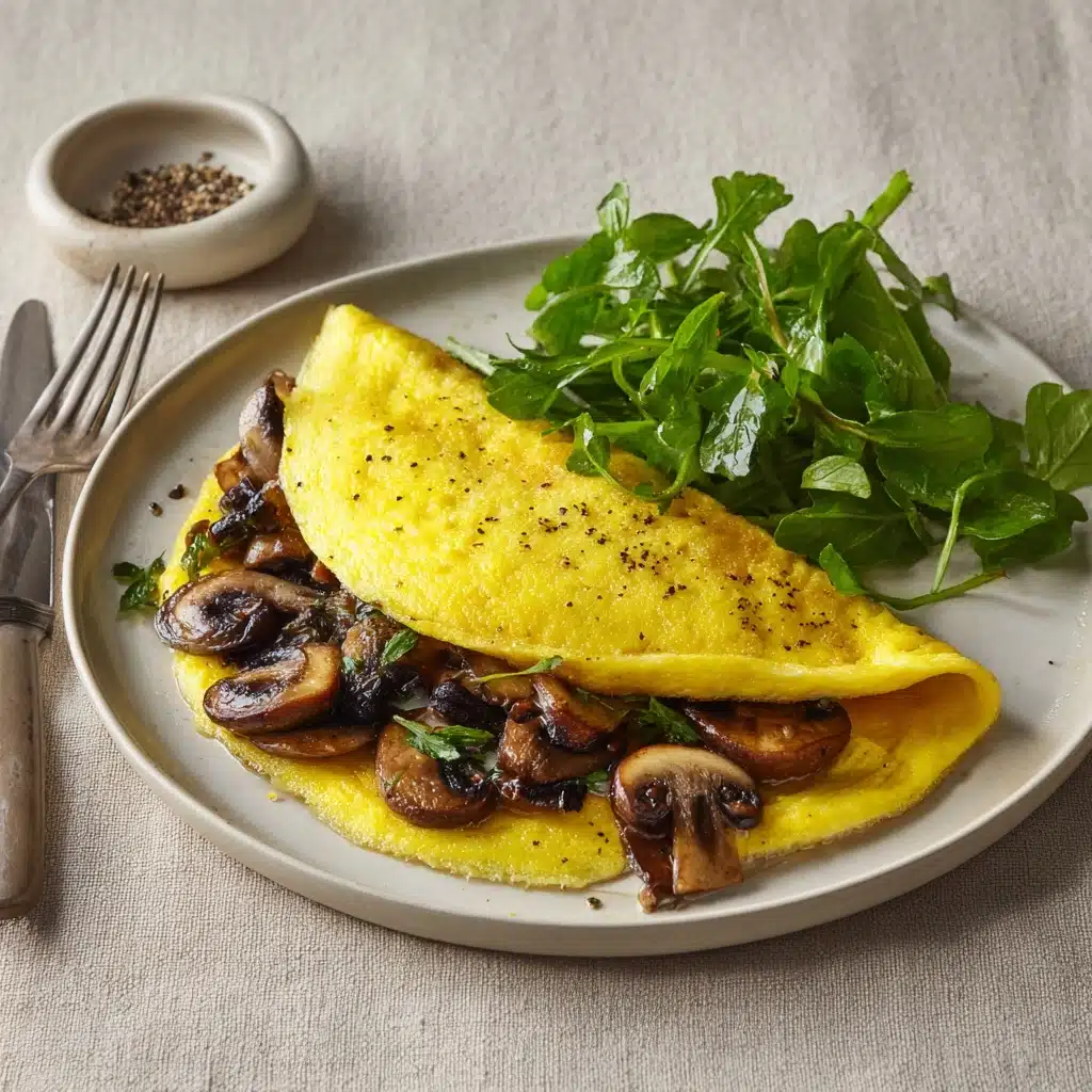 Vegan Mushroom Omelette Recipe - Recipe Image