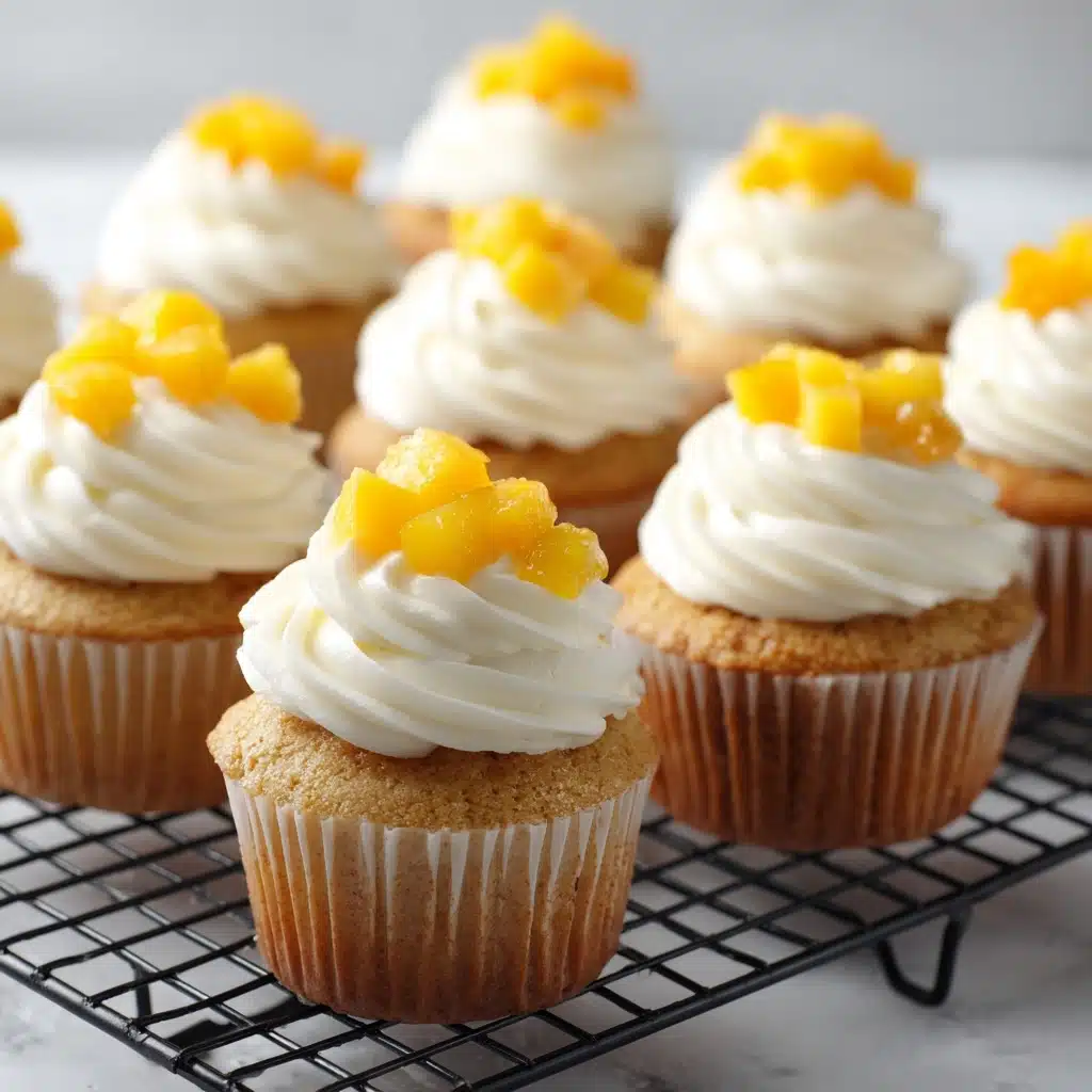 Peaches and Cream Cupcakes Recipe - Recipe Image