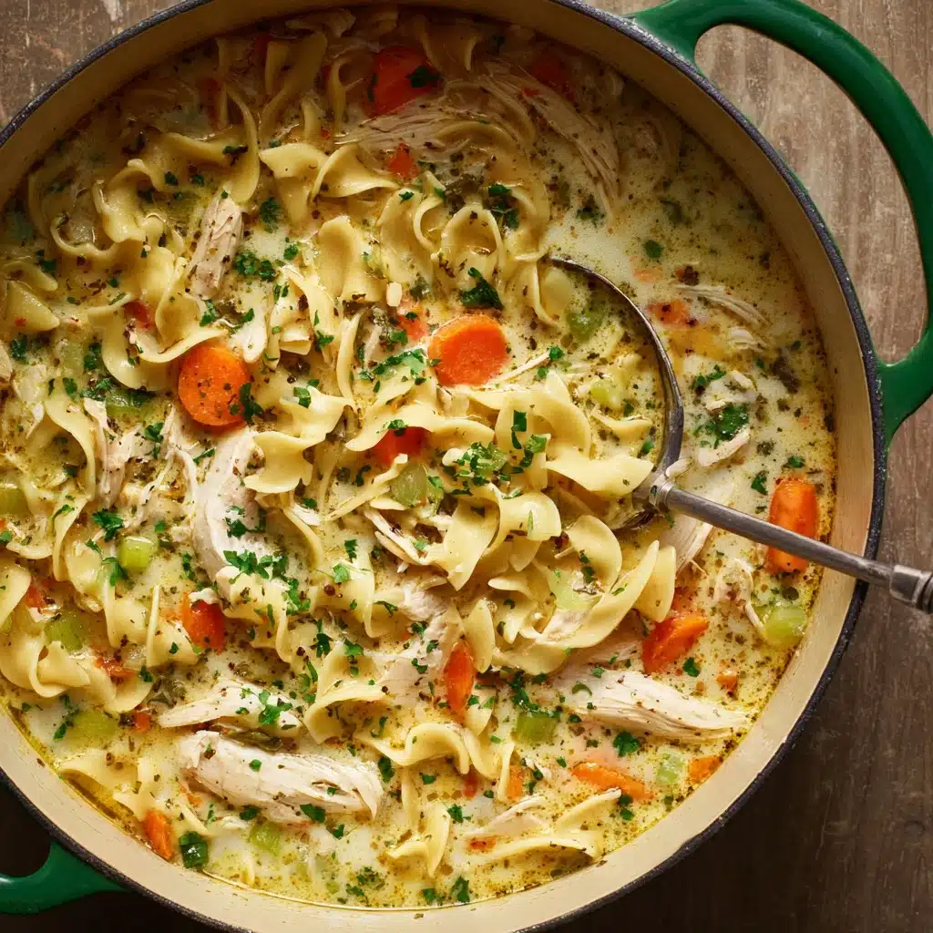 Creamy Chicken Pasta Soup Recipe - Recipe Image