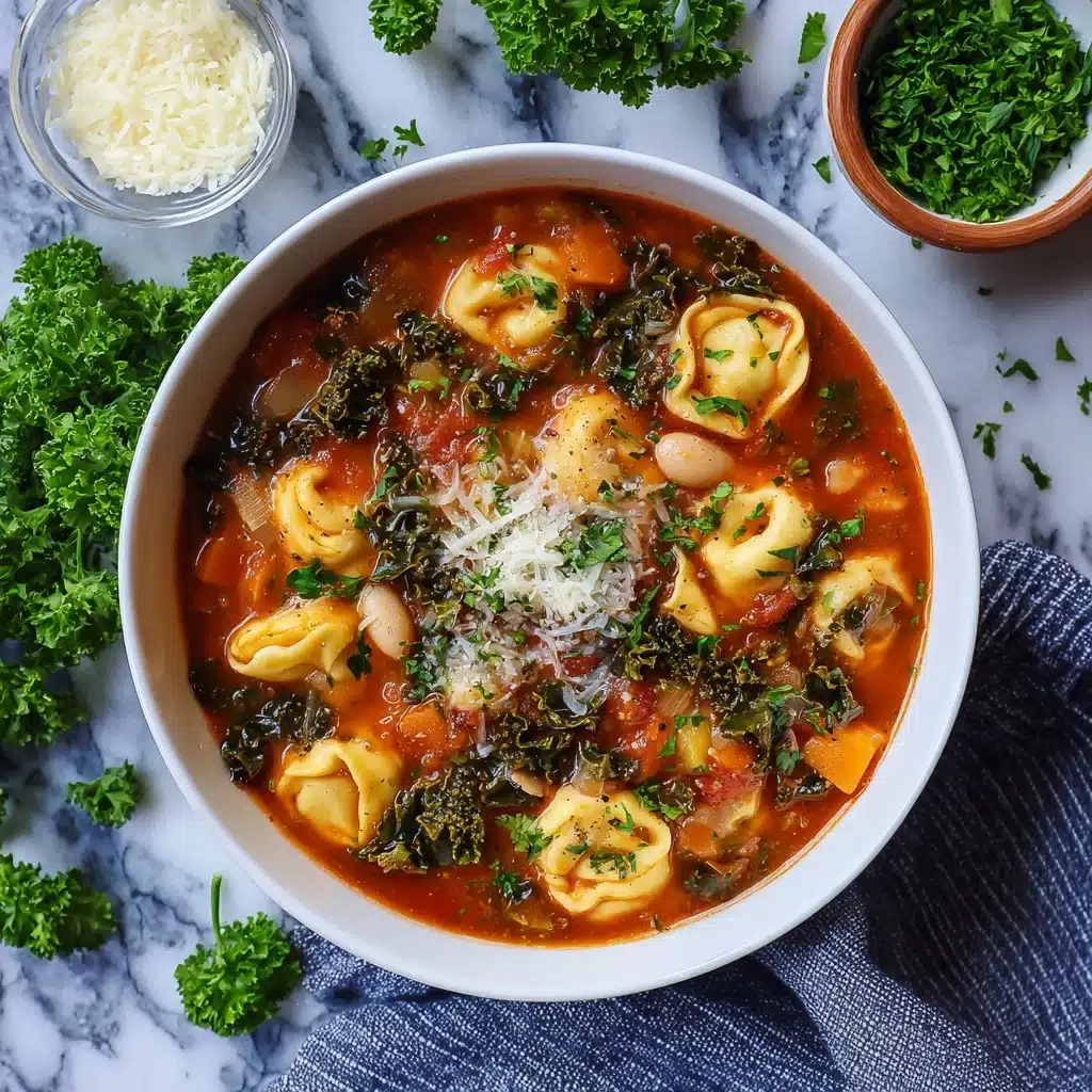 Vegetarian Tortellini Soup w/ Kale Recipe - Recipe Image