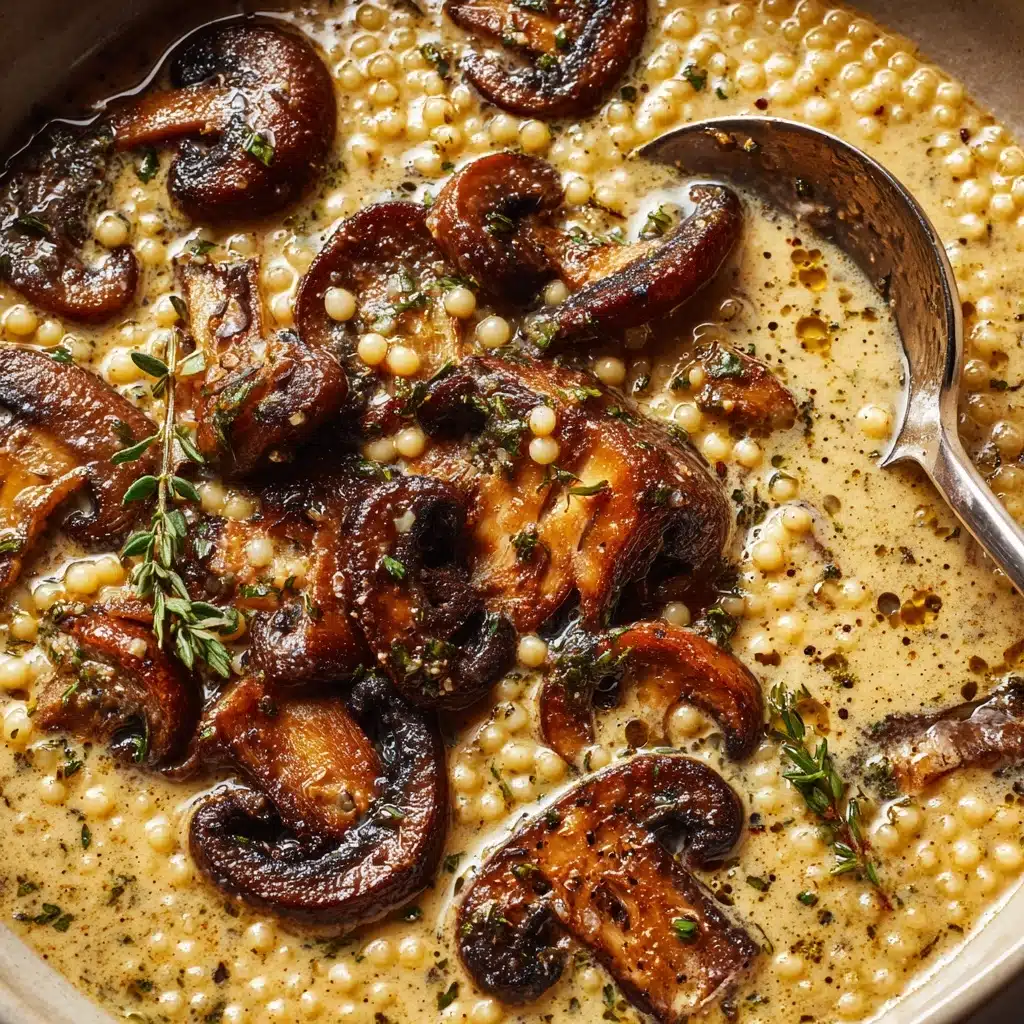 Creamy Mushroom & Pearl Couscous Soup Recipe - Recipe Image